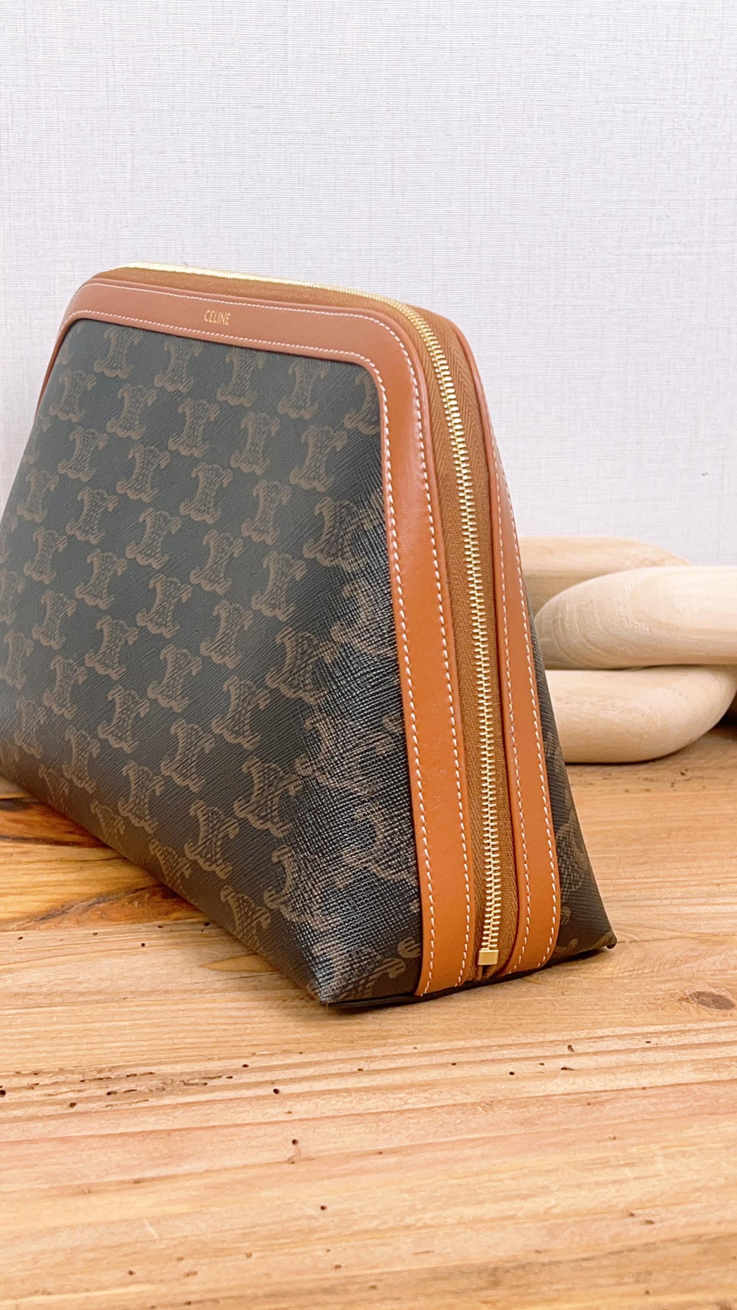 Celine Triomphe Large Cosmetic Pouch