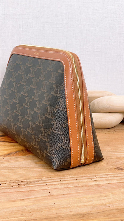 Celine Triomphe Large Cosmetic Pouch