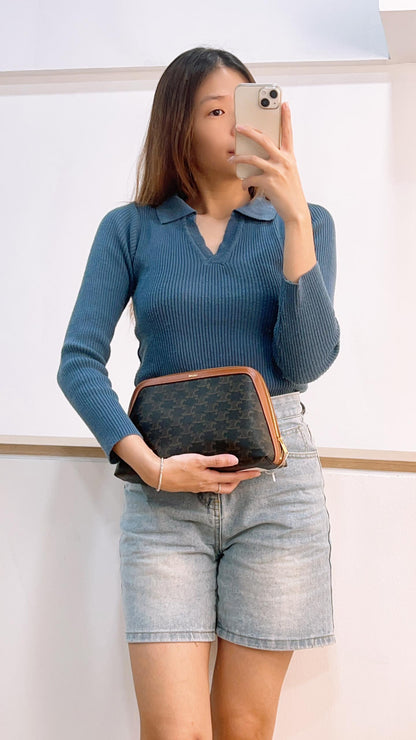 Celine Triomphe Large Cosmetic Pouch