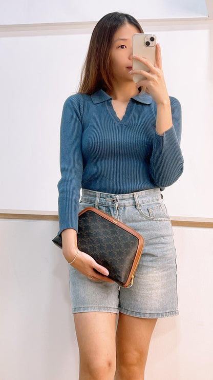 Celine Triomphe Large Cosmetic Pouch