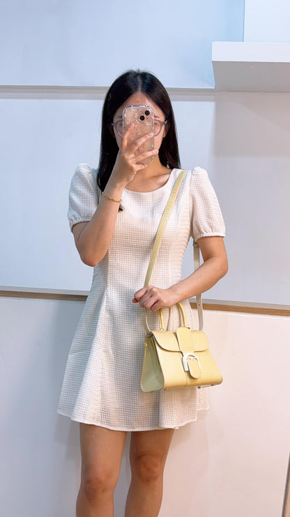Delvaux Light Yellow Gel Patent Mini Brillant w Strap