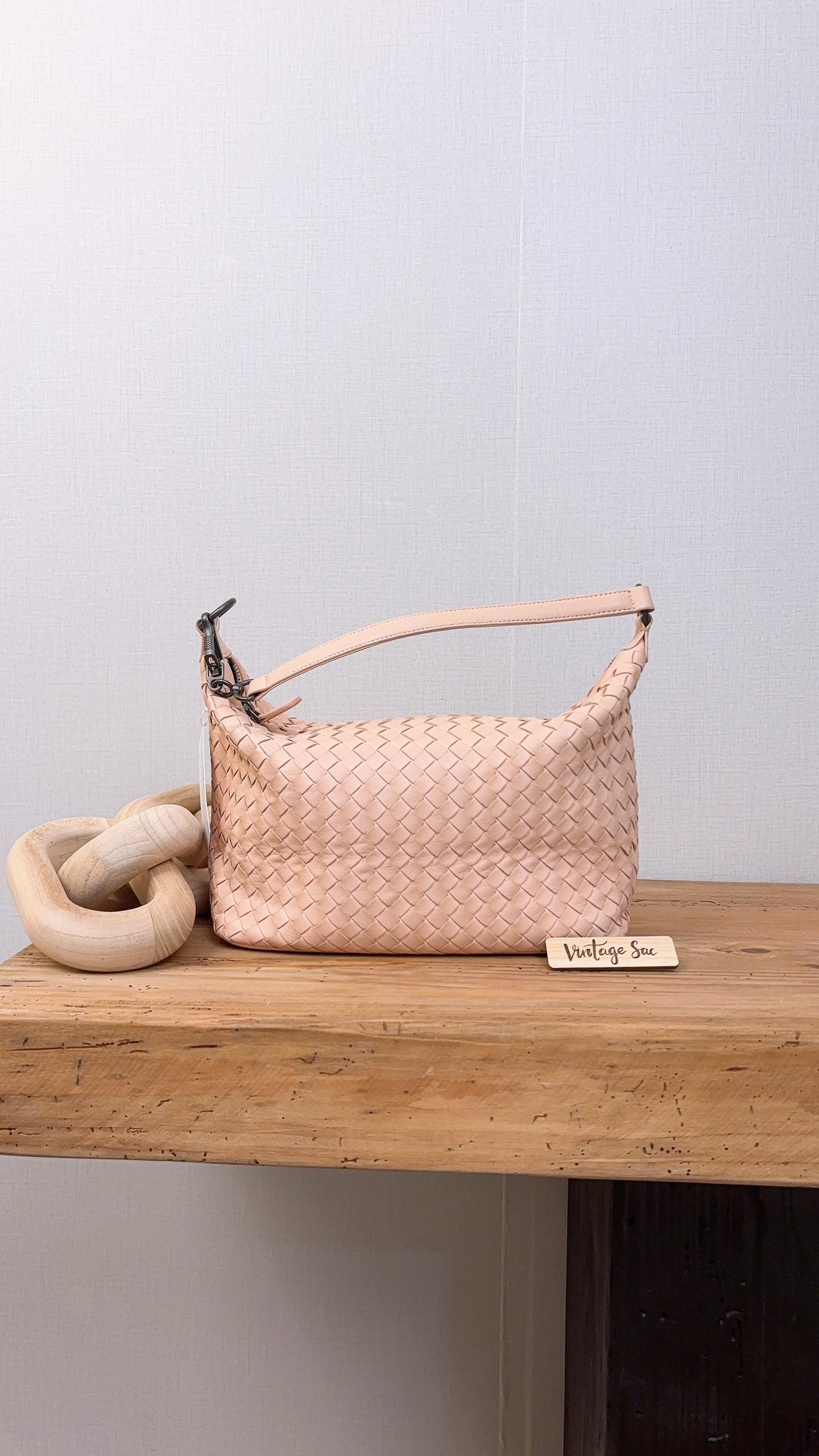 Bottega Veneta Peach Intrecciato Small Shoulder Bag