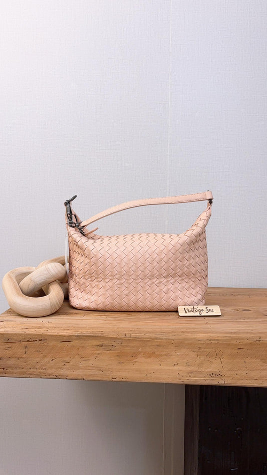 Bottega Veneta Peach Intrecciato Small Shoulder Bag
