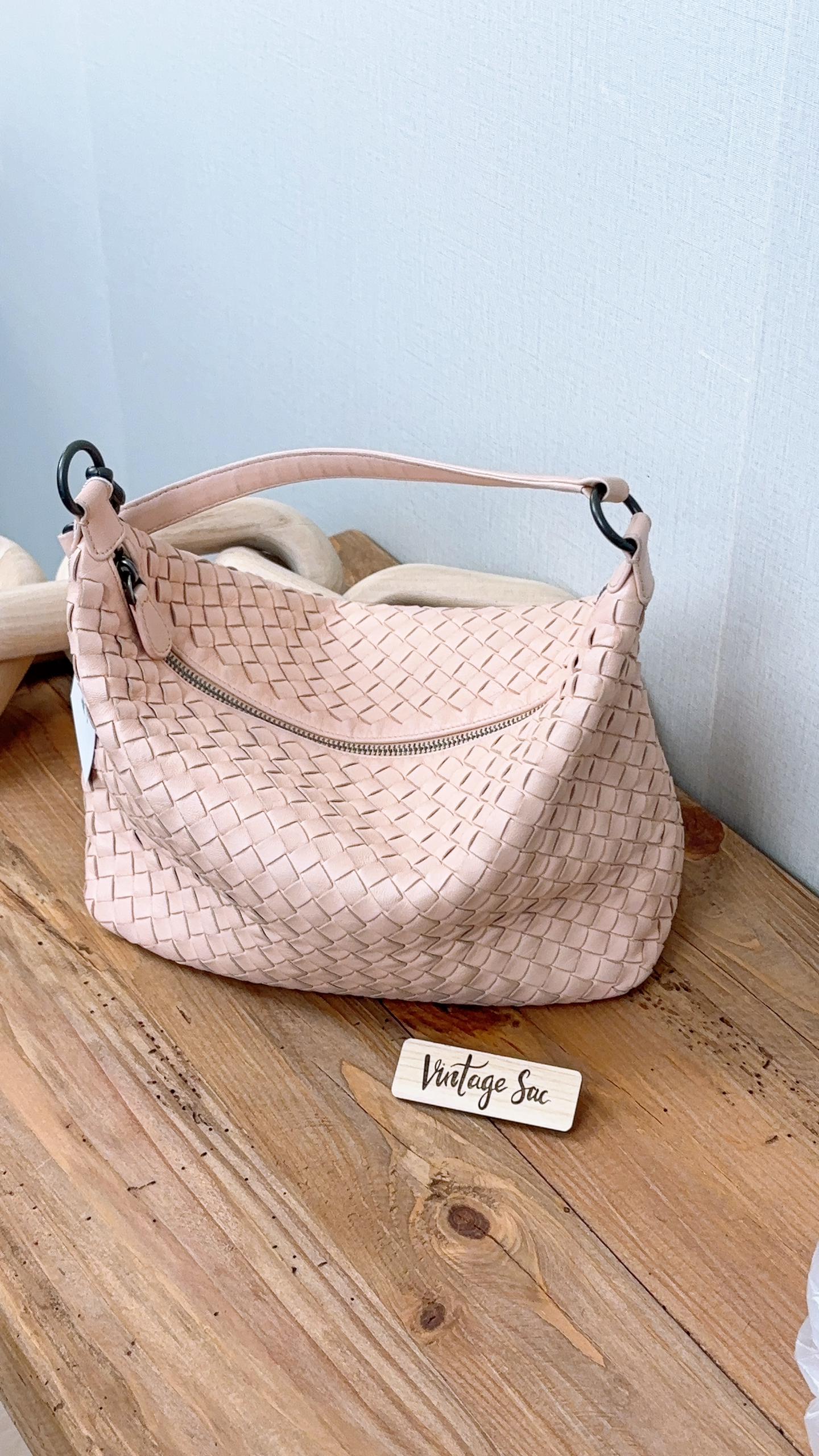 Bottega Veneta Peach Intrecciato Small Shoulder Bag