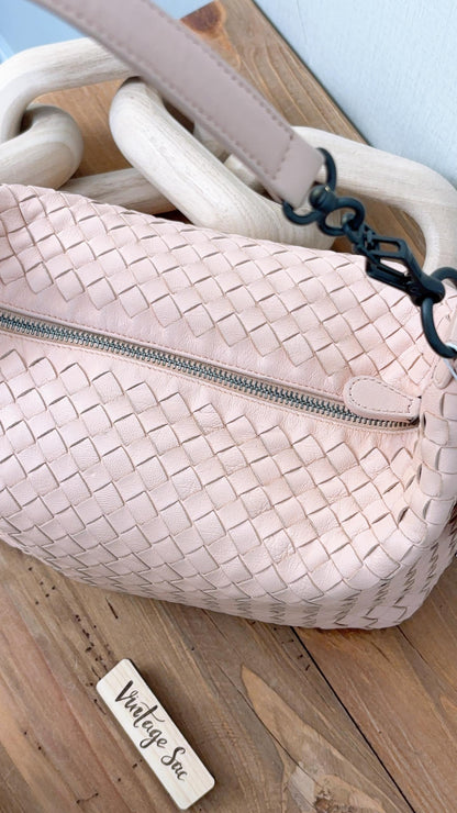 Bottega Veneta Peach Intrecciato Small Shoulder Bag