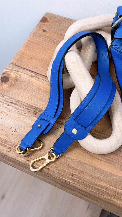 Loewe Blue Calfskin Small Puzzle Bag (GHW)