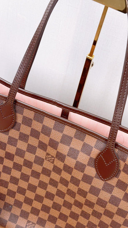 LV Damier Ebene Neverfull MM with Pouch