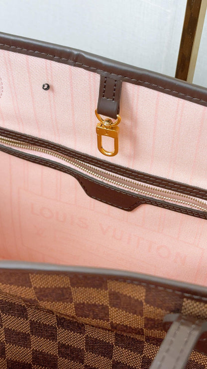 LV Damier Ebene Neverfull MM with Pouch