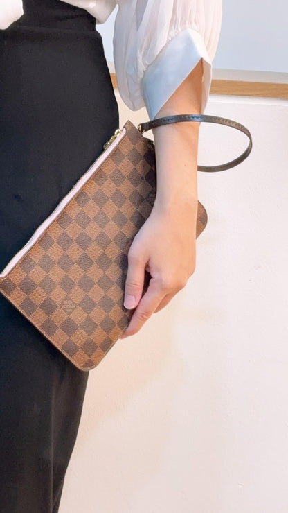 LV Damier Ebene Neverfull MM with Pouch