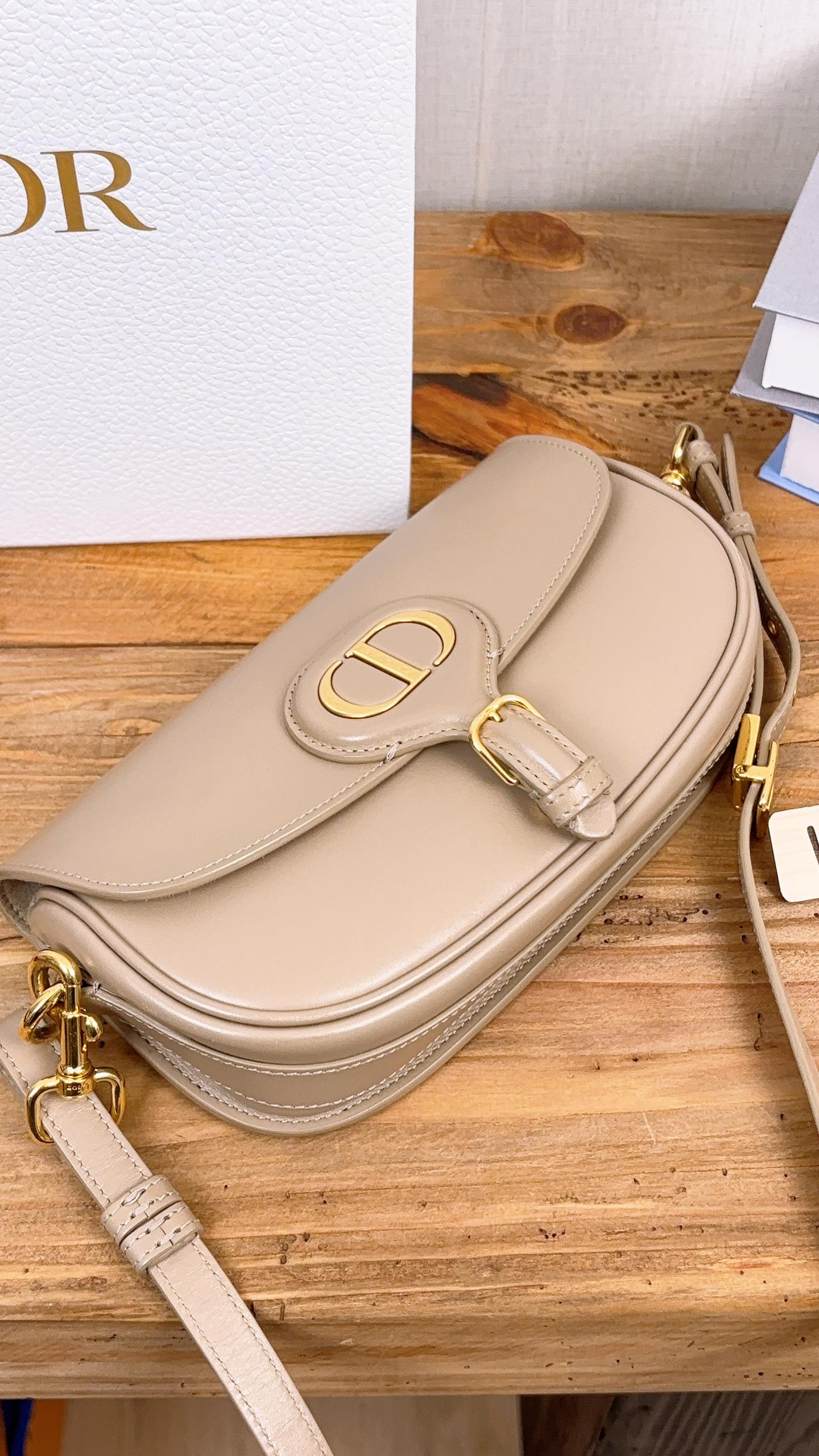 Dior Hazelnut Taupe Calfskin Bobby East West (GHW)