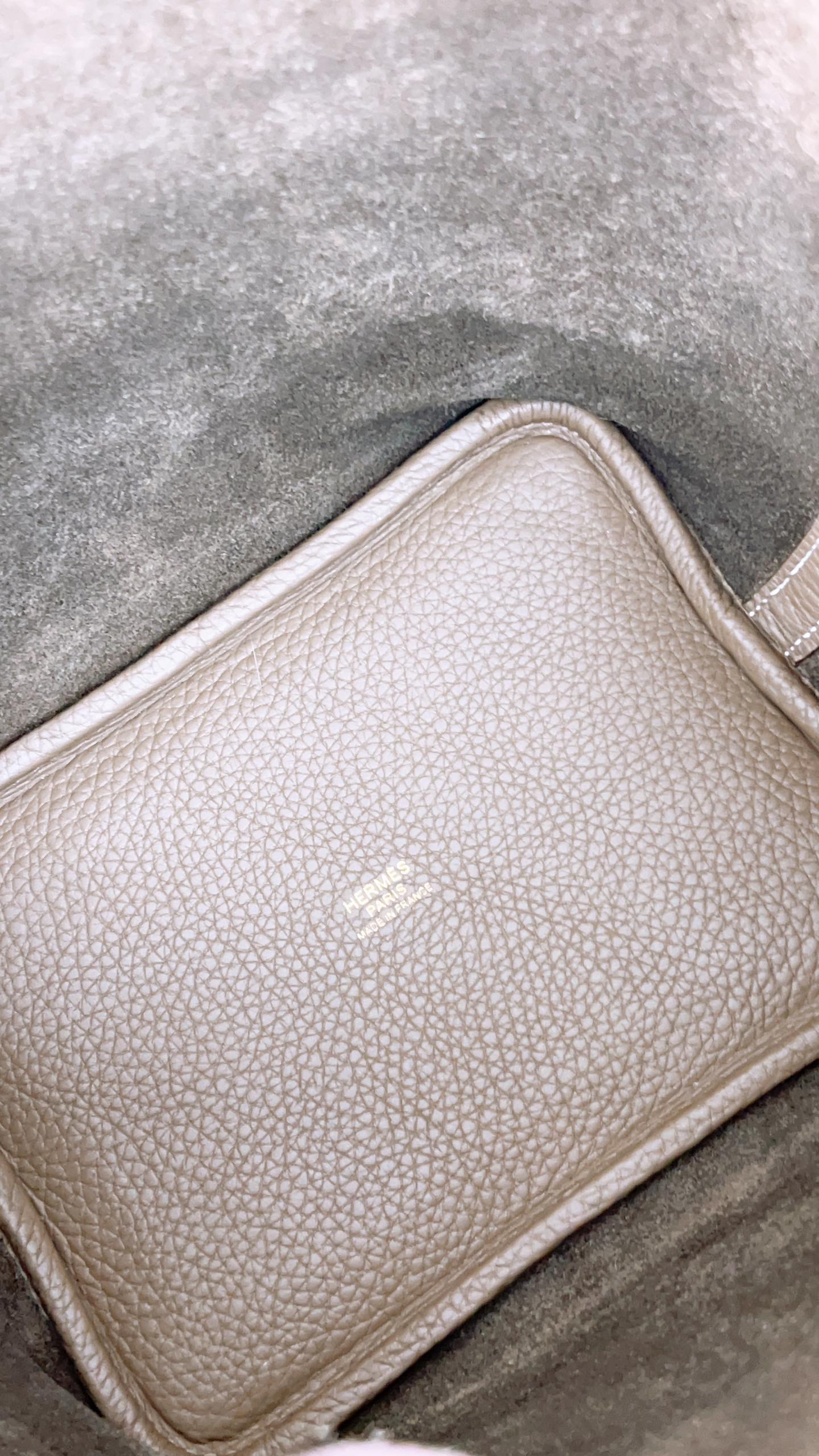 Hermes Etoupe Picotin 18 GHW