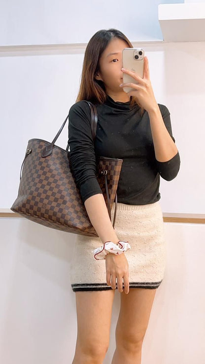 LV Damier Ebene Neverfull MM