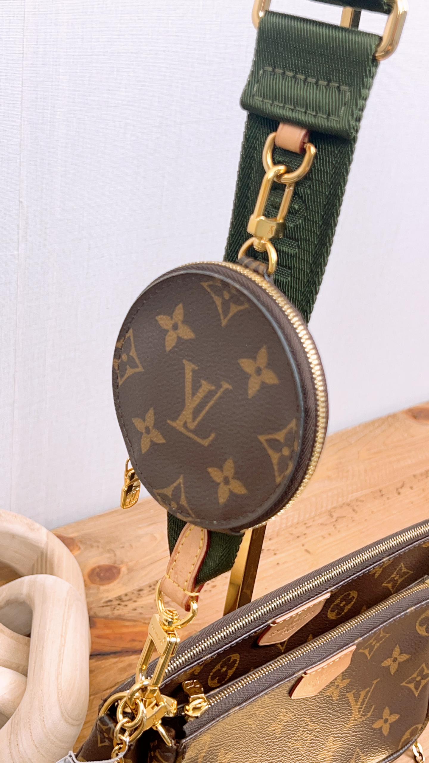 LV Monogram Multi Pochette with Khaki Strap