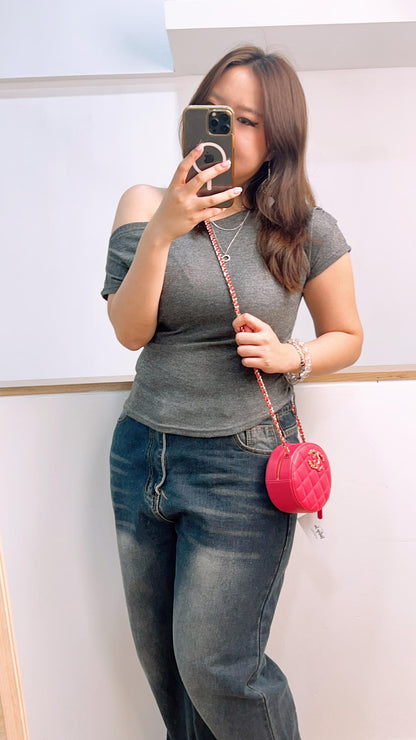 Chanel Pink Quilted Grained Calfskin Round 19 Clutch On Chain (GHW)