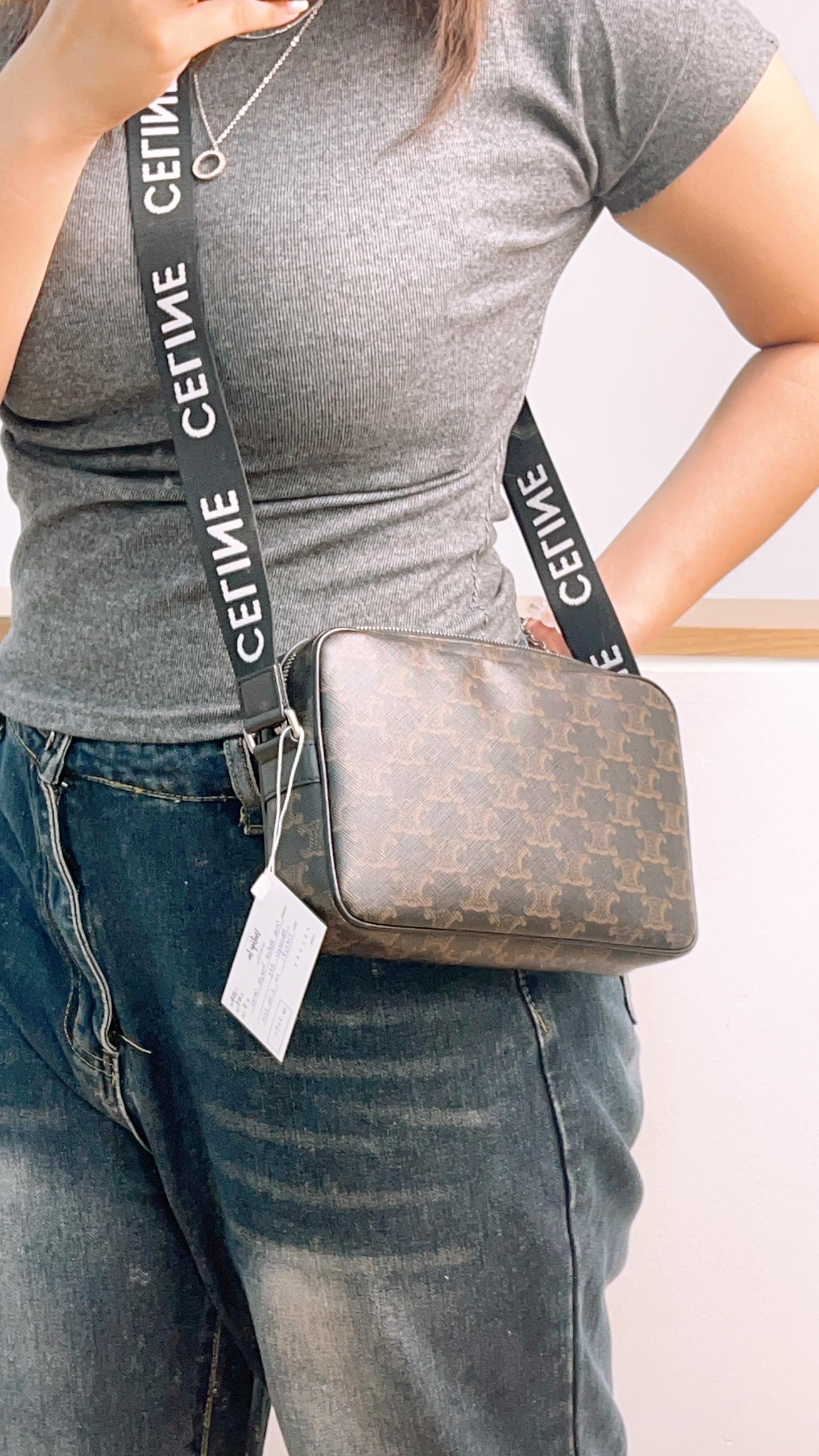 Celine Medium Triomphe Canvas Messenger Bag