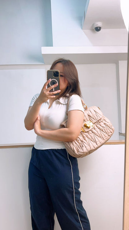 Miu Miu Pink Matelasse Top Handle Bag