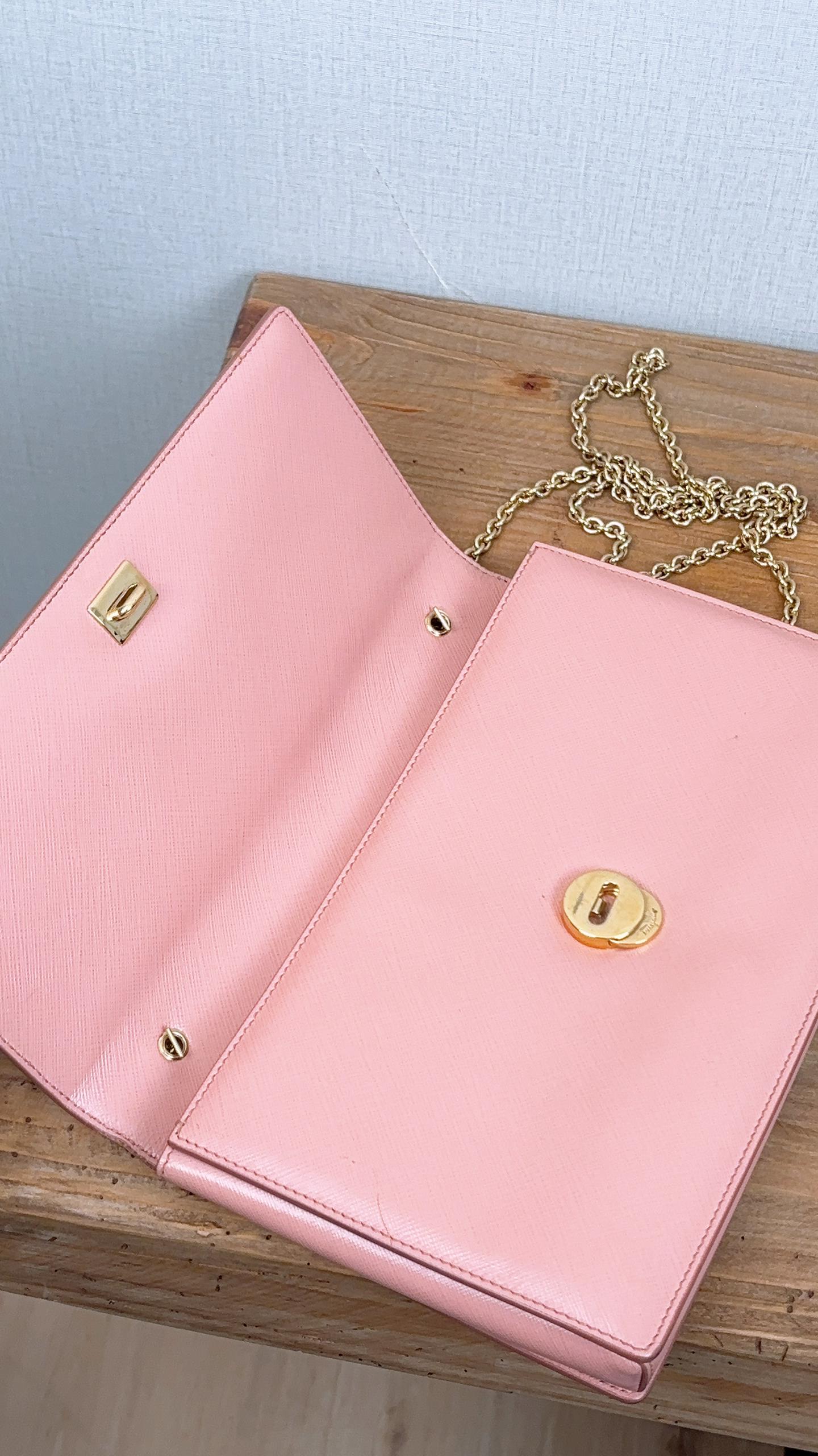 Salvatore Ferragamo Pink Leather Vara Bow Shoulder Bag