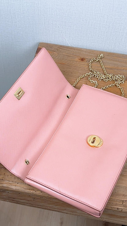 Salvatore Ferragamo Pink Leather Vara Bow Shoulder Bag