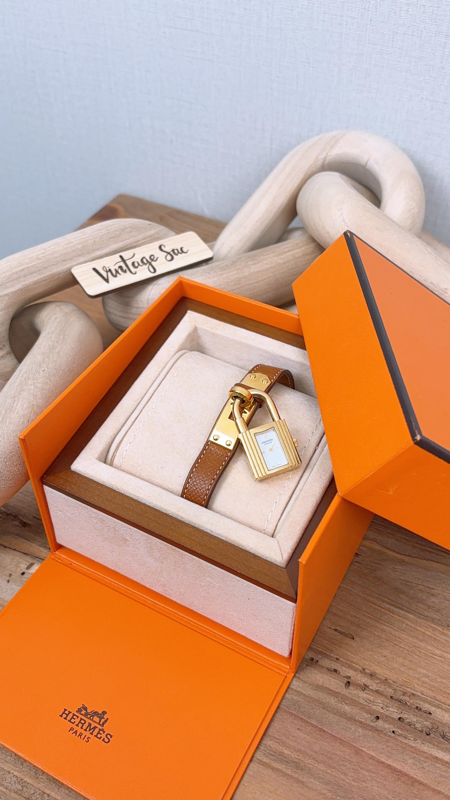 Hermes Brown Kelly Watch (GHW)