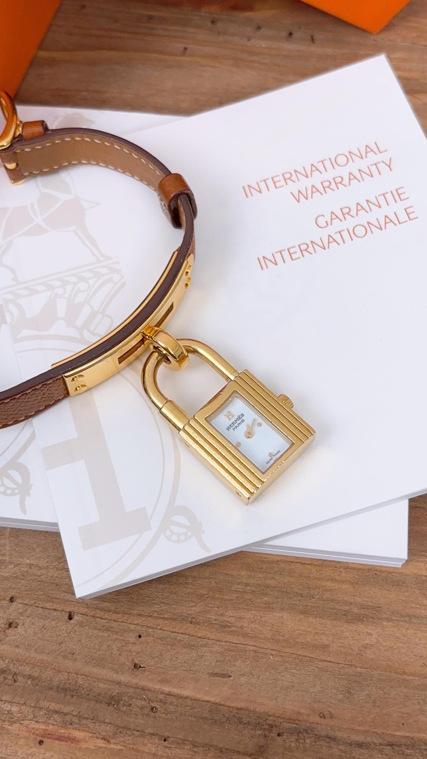 Hermes Brown Kelly Watch (GHW)