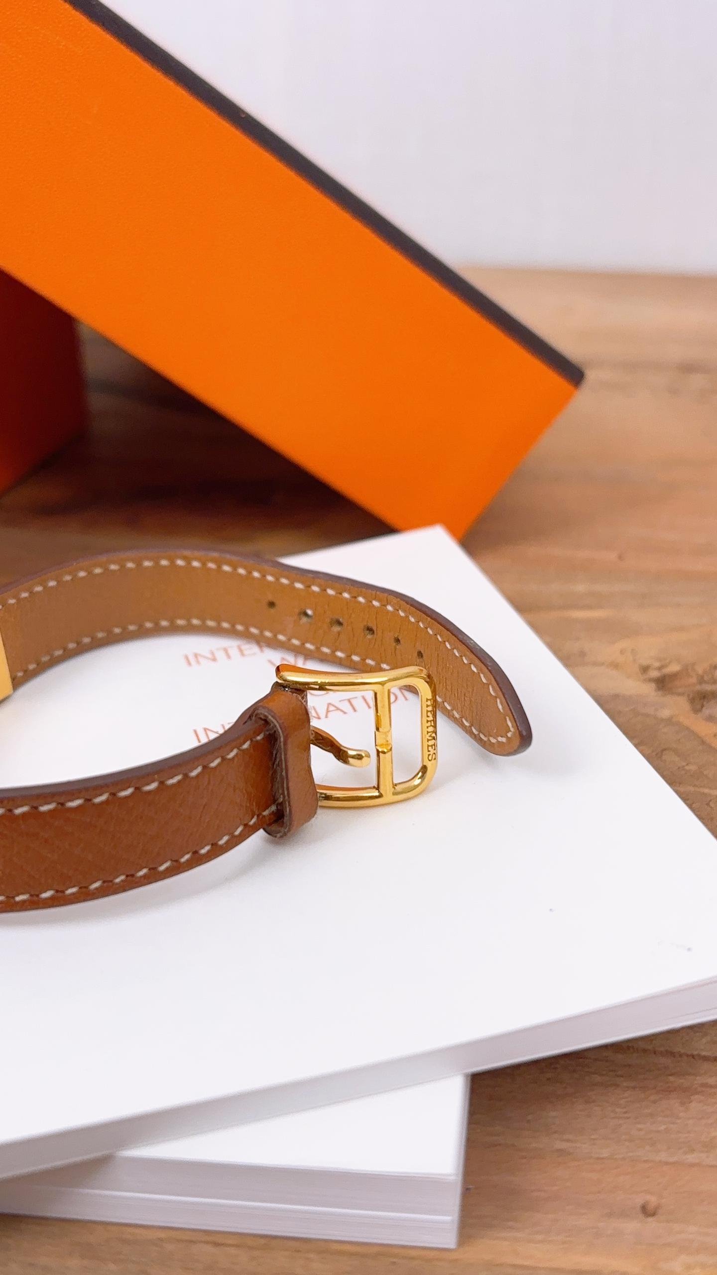 Hermes Brown Kelly Watch (GHW)