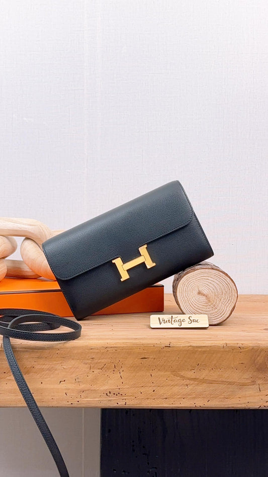 Hermes Black Constance To Go (GHW)
