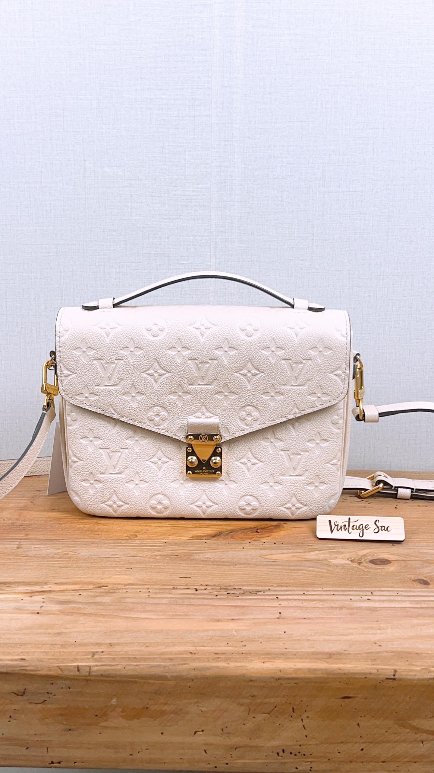 LV Creme Monogram Empreinte Pochette Metis