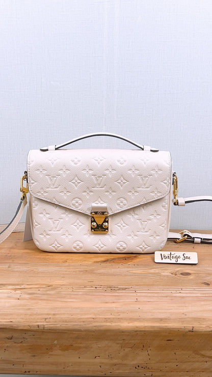 LV Creme Monogram Empreinte Pochette Metis