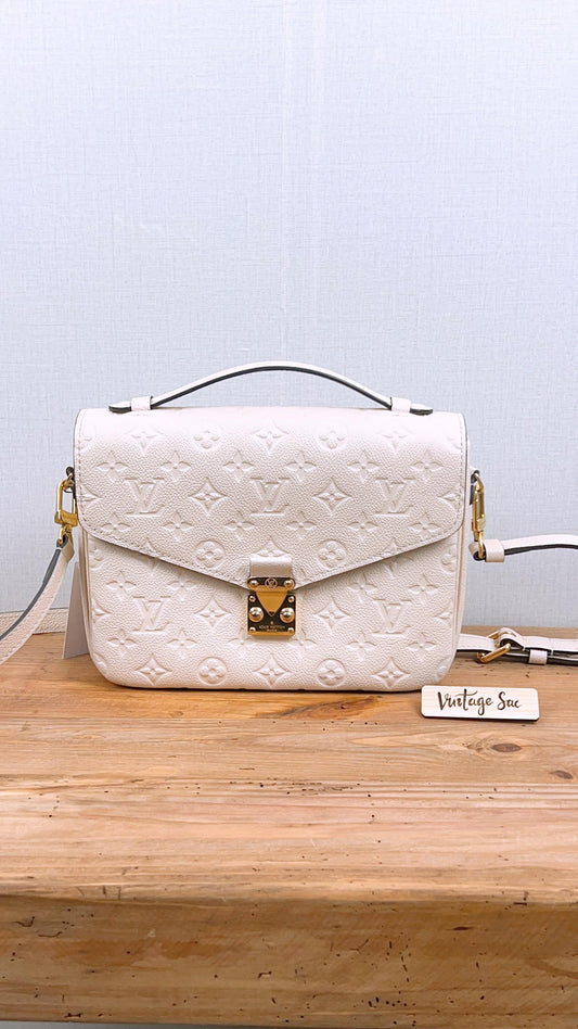LV Creme Monogram Empreinte Pochette Metis