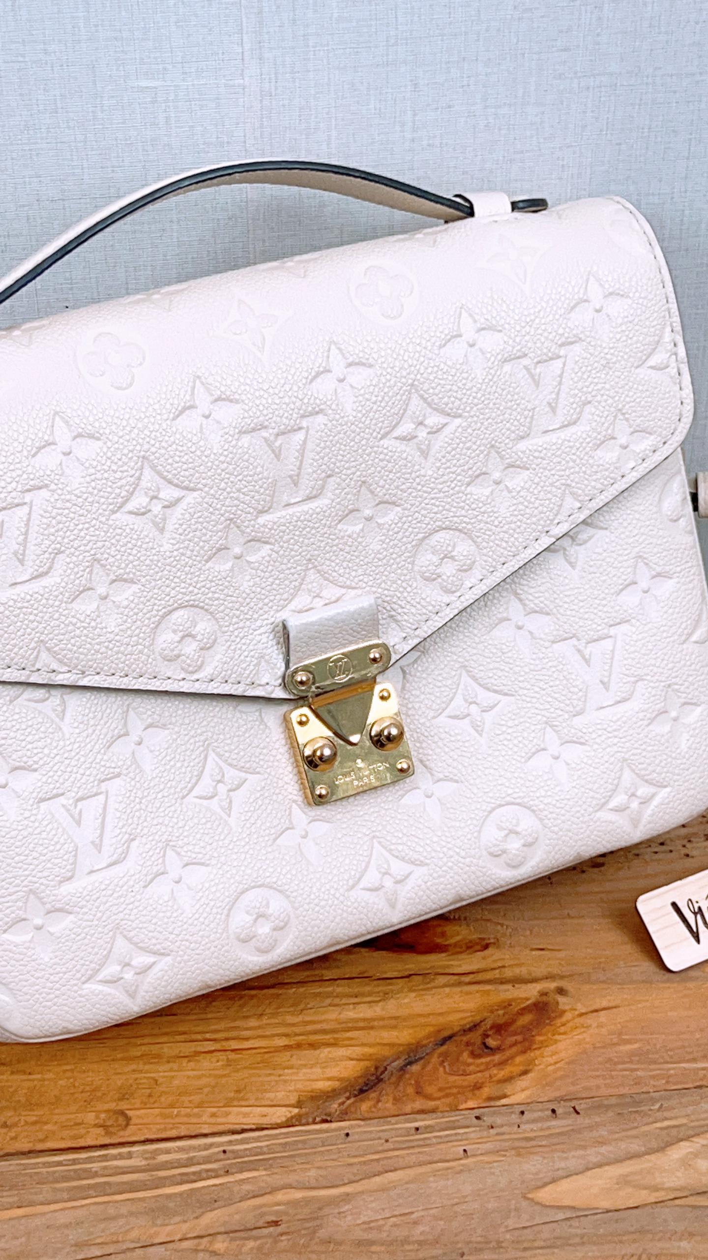 LV Creme Monogram Empreinte Pochette Metis