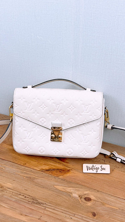 LV Creme Monogram Empreinte Pochette Metis