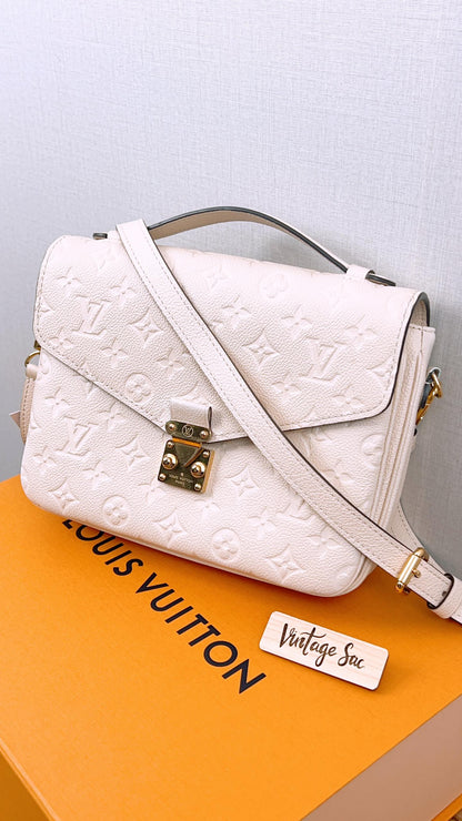 LV Creme Monogram Empreinte Pochette Metis