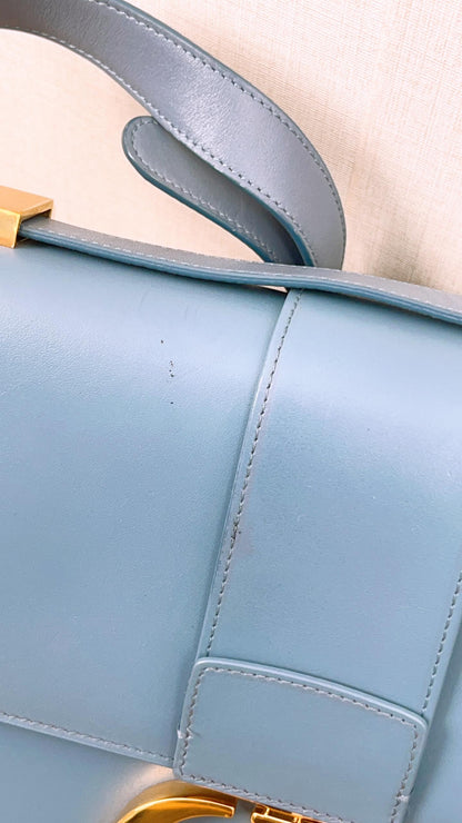Dior Blue Calfskin Montaigne 30 (GHW)