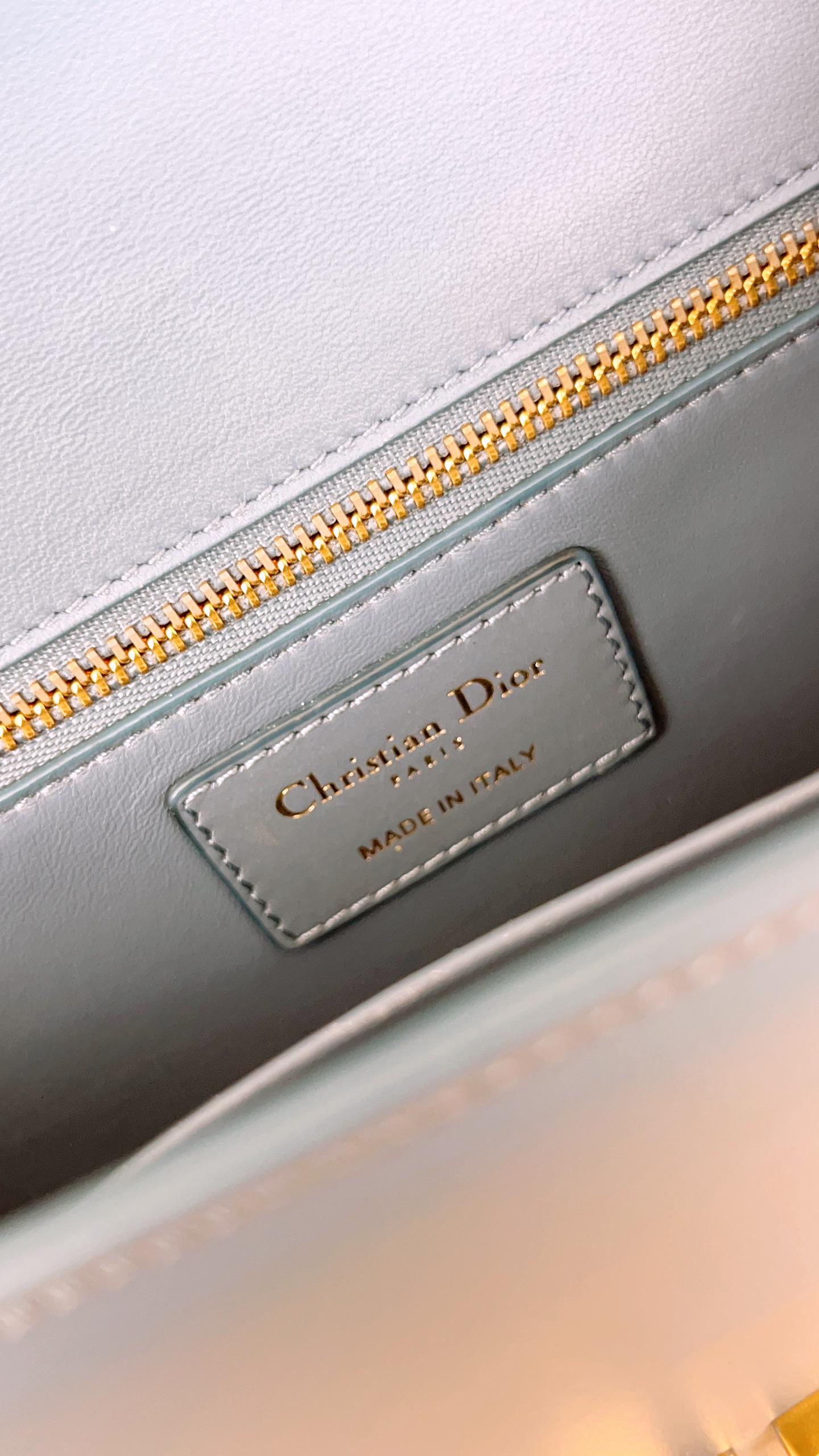 Dior Blue Calfskin Montaigne 30 (GHW)