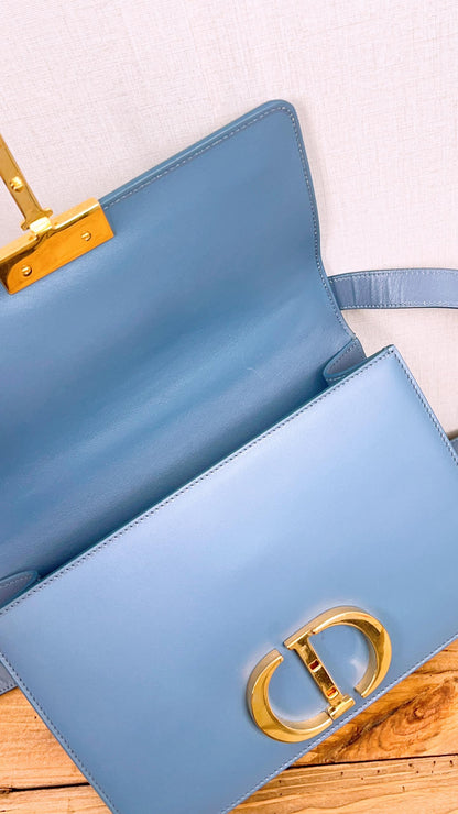 Dior Blue Calfskin Montaigne 30 (GHW)