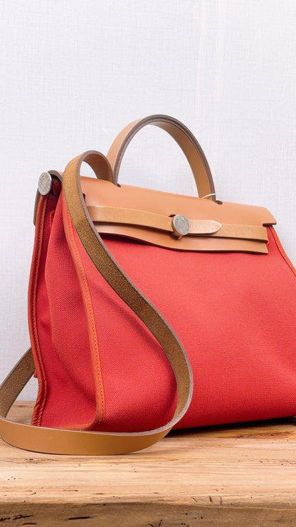 Hermes Naturel x Rouge Tomate Herbag 31 (PHW)