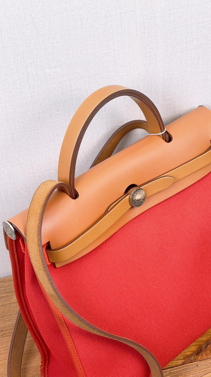 Hermes Naturel x Rouge Tomate Herbag 31 (PHW)
