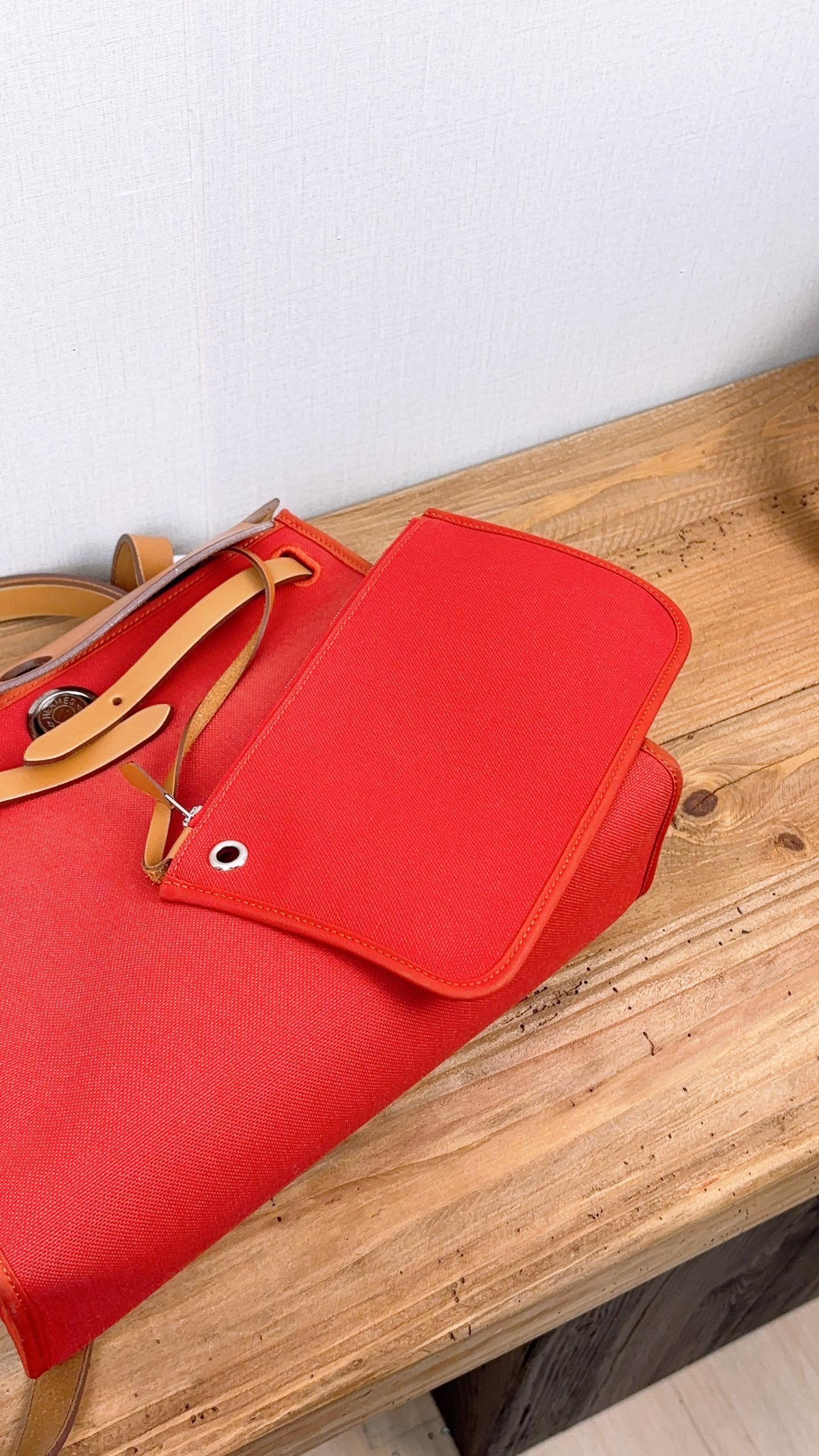 Hermes Naturel x Rouge Tomate Herbag 31 (PHW)