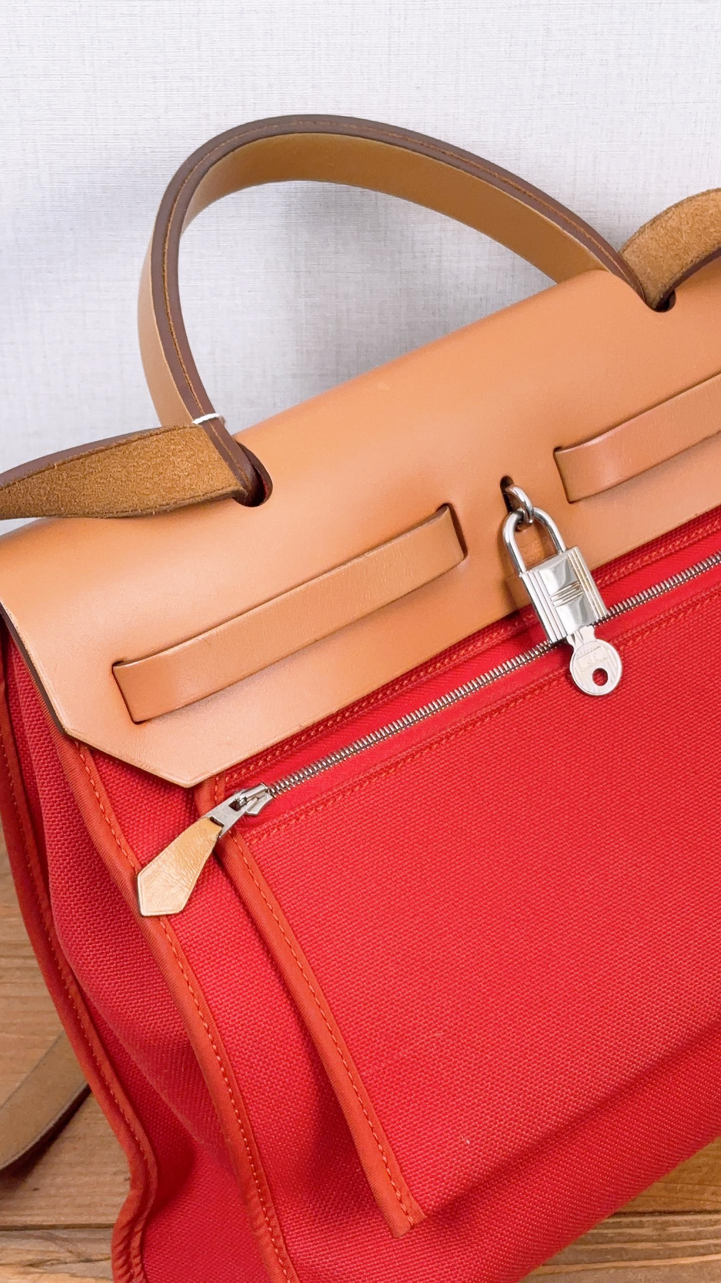 Hermes Naturel x Rouge Tomate Herbag 31 (PHW)