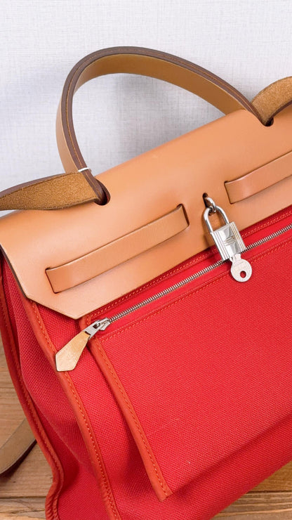 Hermes Naturel x Rouge Tomate Herbag 31 (PHW)
