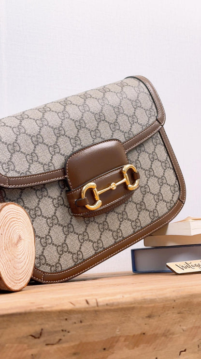 Gucci Brown Medium Horsebit 1955