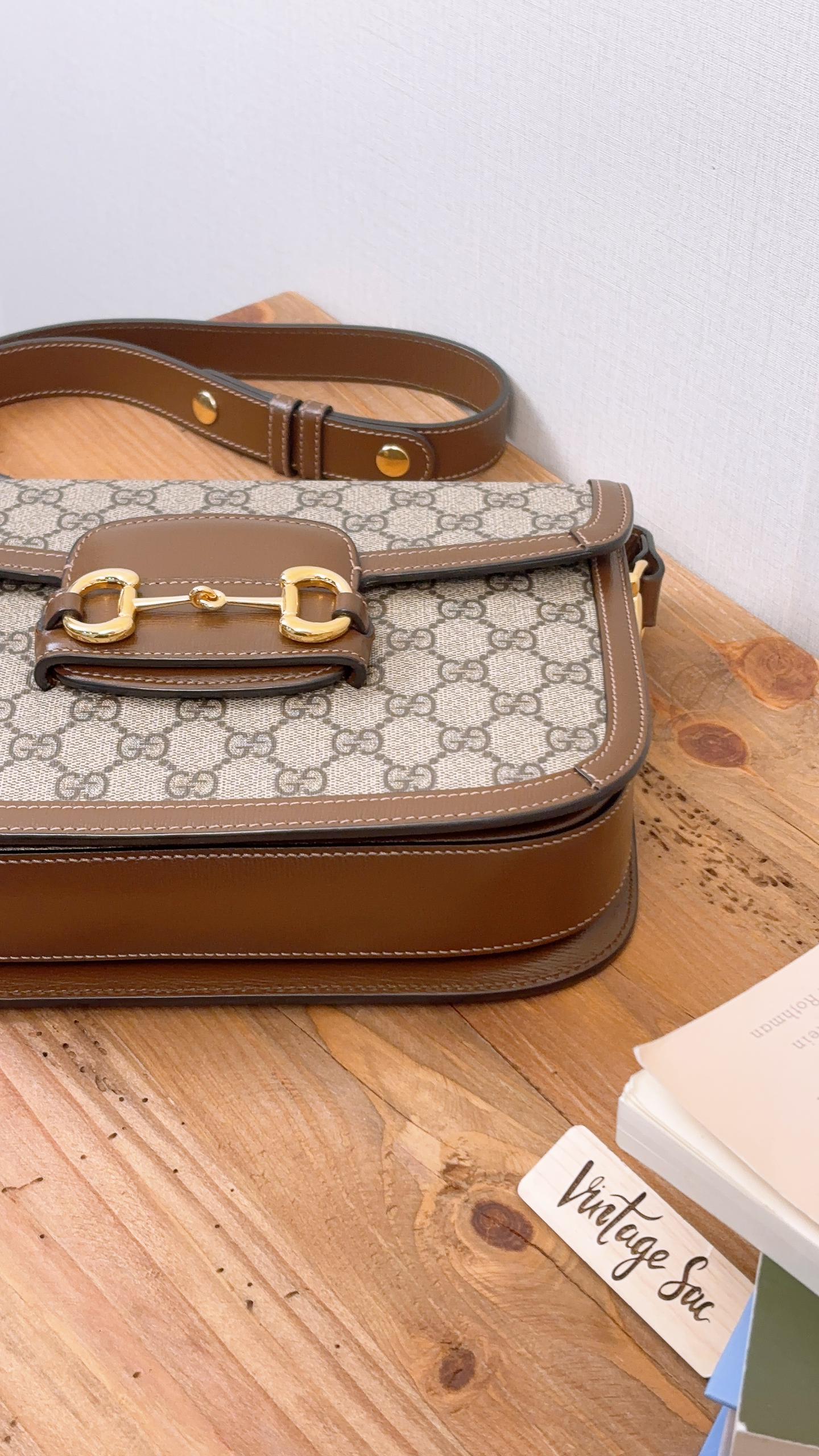 Gucci Brown Medium Horsebit 1955