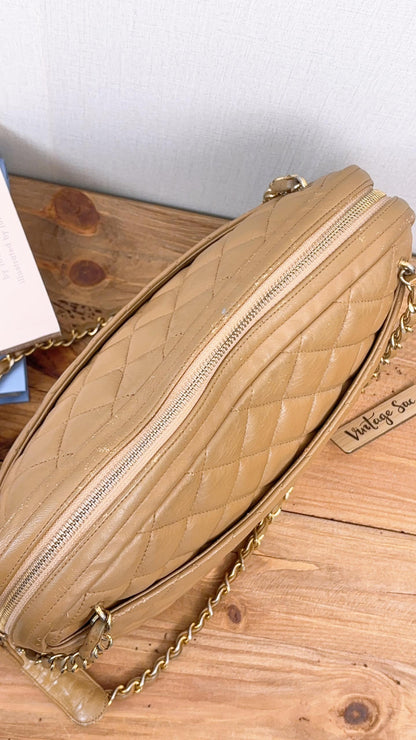 Chanel Caramel Lambskin Vintage Double Chain Bag (GHW)