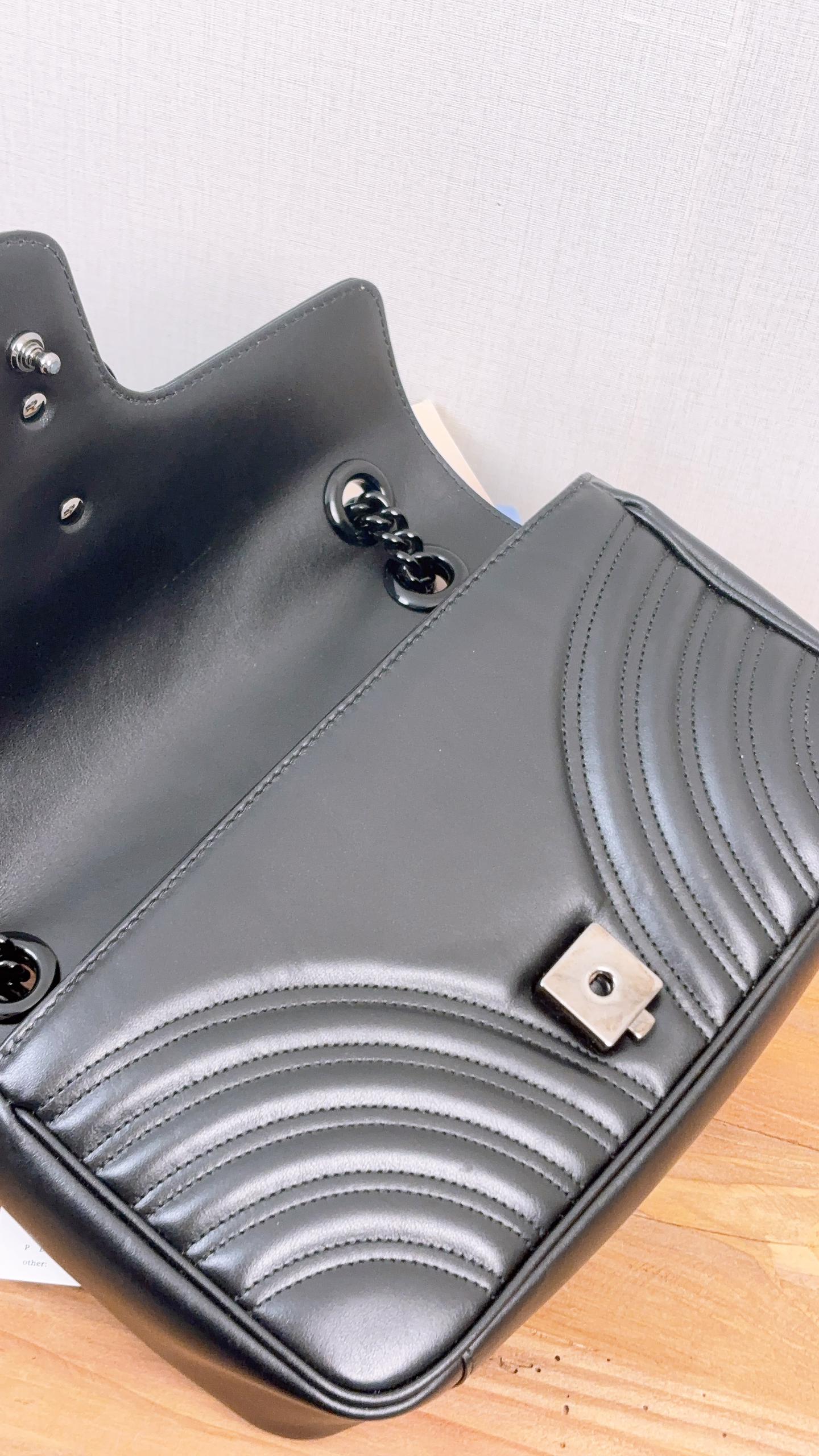 Gucci So Black Small Marmont Shoulder Bag