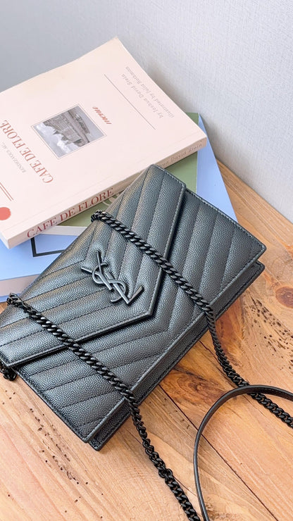 YSL So Black Grained de Poudre Small WOC