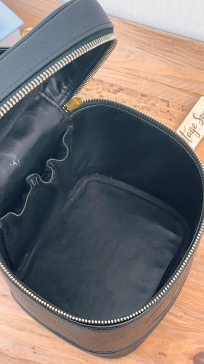 Chanel Black Caviar Vanity Case (GHW)