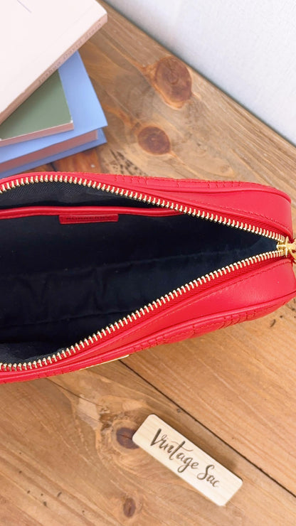 Burberry Red Leather Small Lola Camera Bag