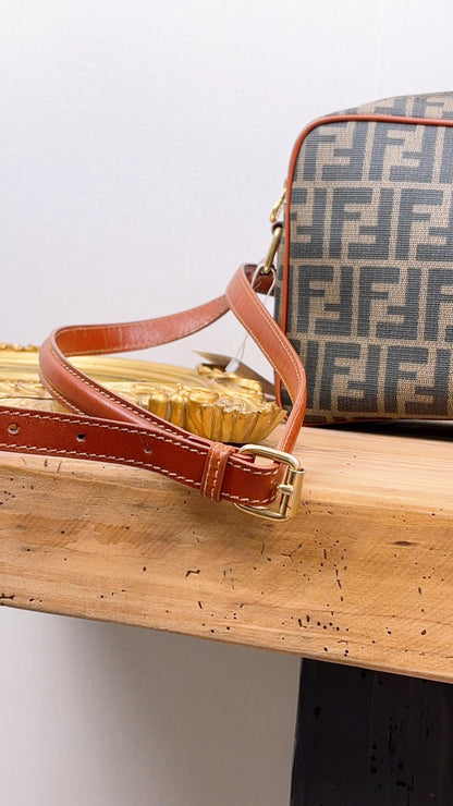 Fendi Zucca Vintage Coated Canvas Camera Bag