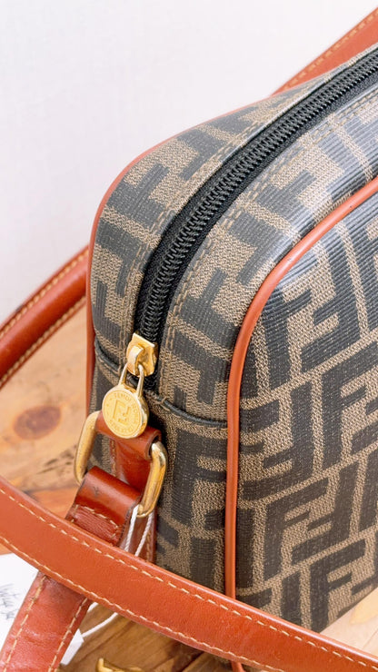 Fendi Zucca Vintage Coated Canvas Camera Bag