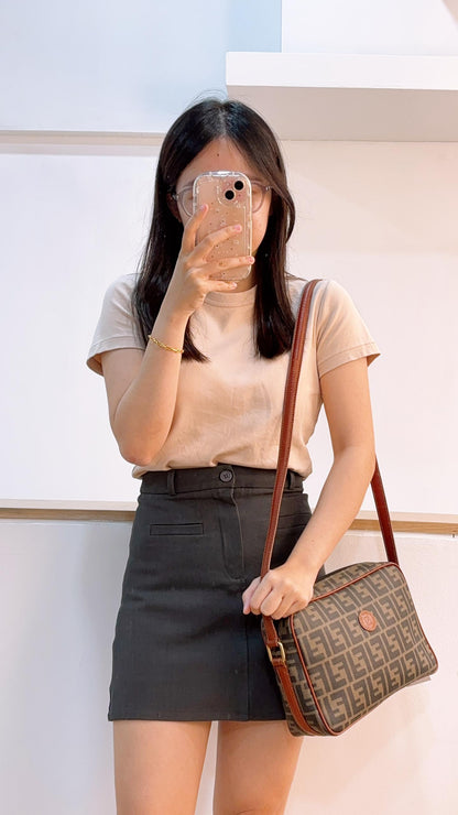 Fendi Zucca Vintage Coated Canvas Camera Bag